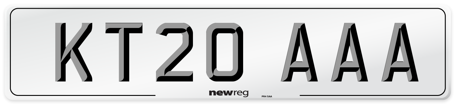 KT20 AAA Number Plate from New Reg